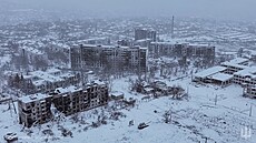 Pohled na rozst�ílené m�sto Kupjansk v Charkovské oblasti (30. prosince 2025)