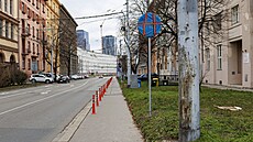 Brno p�ed Vánocemi z�ídilo cyklostezku na úzké chodníku v Kounicov� ulici....