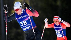 Michal Novák na Tour de Ski b�hem závodu na 5 km s hromadným startem po...