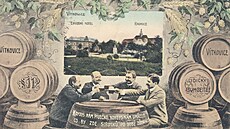 Alkohol byl v minulosti i oblíbeným motivem pohlednic. (30. prosince 2025)