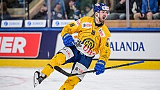 Filip Zadina z Davosu oslavuje svou trefu ve finále Spengler Cupu.