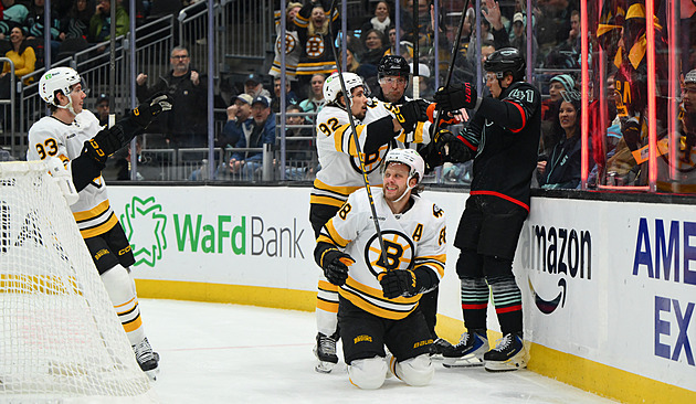 Pastrňák opět úřadoval. V české tabulce střelců už je druhý, může atakovat i Jágra