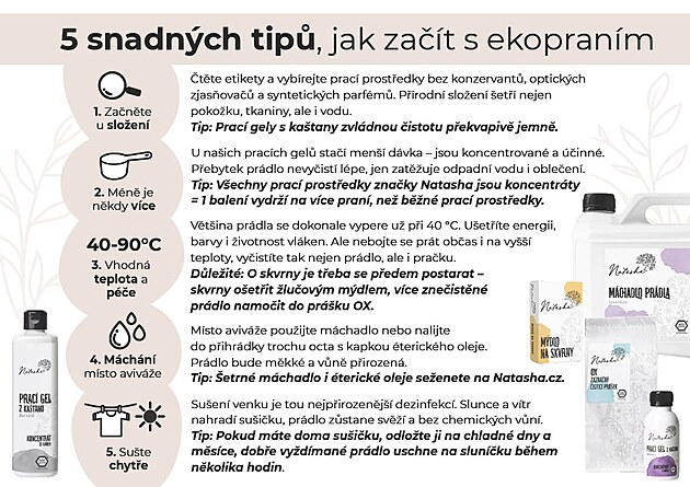 Tipy, jak za��t s p��rodn�m pran�m