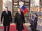 P�edseda vlády �eské republiky Andrej Babi� nav�tívil Slovensko, kde ho p�ijal...