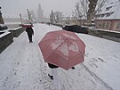 Sn�hov� a mraziv� po�as� v Praze. (9. ledna 2026)