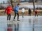 Prvn� dny roku 2026 p�inesly zimn� po�as�, kter� dovoluje bruslen� na rybn�c�ch...