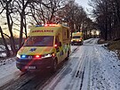Z�chran��i u nehody mezi Z�dve�icemi a Vizovicemi na Zl�nsku. (3. leden 2026)