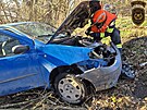 Z�chran��i u nehody mezi Z�dve�icemi a Vizovicemi na Zl�nsku. (3. leden 2026)