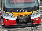 Tramvajovou dopravu na pra�sk�m Barrandov� zastavila v p�tek r�no sr�ka dvou...