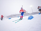 Lucie Charvátová b�í sprint v Oberhofu.