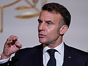 Francouzský prezident Emmanuel Macron (8. ledna 2026)