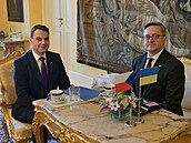 Ministr zahrani�í Petr Macinka se se�el s ukrajinským velvyslancem Vasylem...