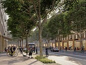 Vizualizace Brn�nské t�ídy, která byla plánována od 60. let 20. století a m�la...