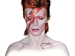 Obal �estého studiového alba Davida Bowieho Aladdin Sane (1973)