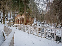 Um�le vytvo�ený vodopád v Ter�in� Údolí na Novohradsku v t�chto mrazech...