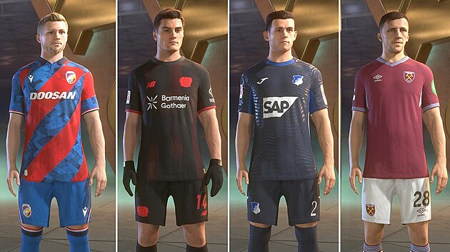 Hrá�i (zleva) Luká� �erv, Patrik Shick, Robin Hraná� a Tomá� Sou�ek.