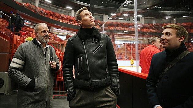 O v�kendu 7. a 8. �nora �esk� daviscupov� t�m pod veden�m kapit�na Tom�e Berdycha (uprost�ed) v Jihlav� sehraje utk�n� �vodn�ho kvalifika�n�ho kola proti �v�dsku. (5. 1. 2026)