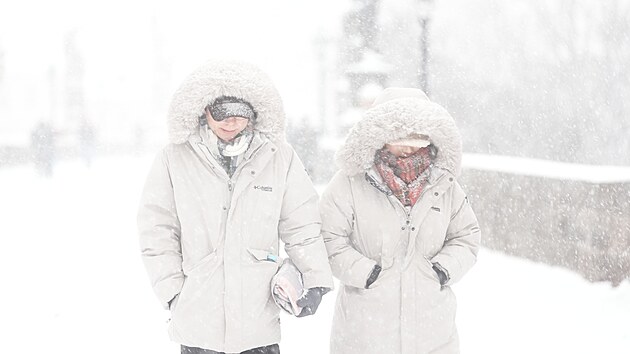 Sn�hov� a mraziv� po�as� v Praze. (9. ledna 2026)