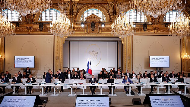 V �ter� se ve Francii konalo jedn�n� takzvan� koalice ochotn�ch. (6. ledna 2026)