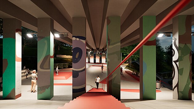 Kancel�� architekta m�sta Zl�na m� n�vrh, jak by mohl vypadat Kozl�v �leb pod mostem na s�dli�ti Ji�n� Svahy. (leden 2026)