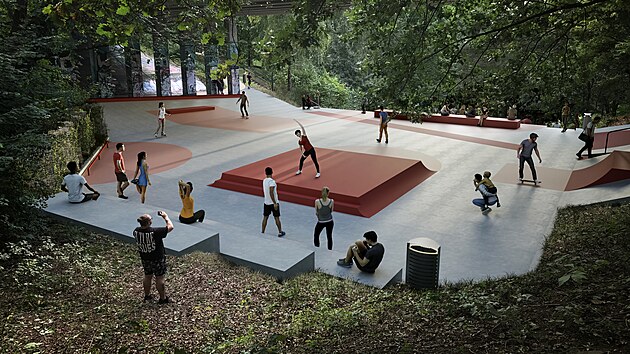 Kancel�� architekta m�sta Zl�na m� n�vrh, jak by mohl vypadat Kozl�v �leb pod mostem na s�dli�ti Ji�n� Svahy. (leden 2026)