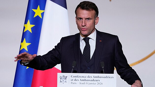Francouzsk� prezident Emmanuel Macron (8. ledna 2026)