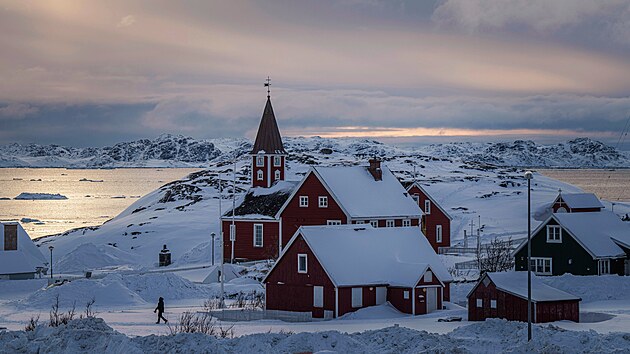 V Nuuku, hlavn�m m�st� Gr�nska, �ije zhruba 19 tis�c  obyvatel. (7. b�ezna 2025)