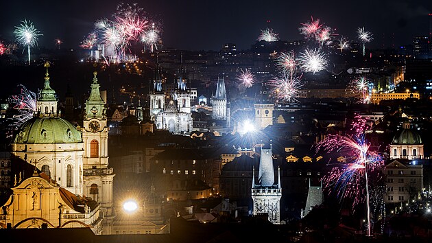 Oslavy p��chodu nov�ho roku v Praze. (1. ledna 2026)