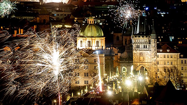 Oslavy p��chodu nov�ho roku v Praze. (1. ledna 2026)