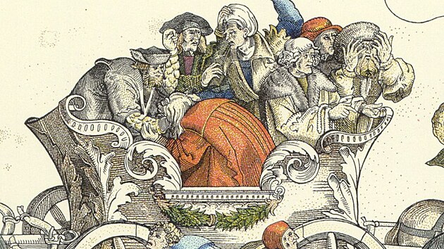 Klaudy�n�v v�z (v��ez z nejstar�� ti�t�n� mapy �ech tzv. Klaudy�novy mapy vydan� roku 1518)