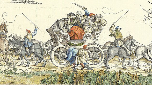 V��ez z Klaudy�novy mapy vydan� roku 1518