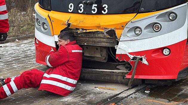 Nehoda tramvaj� v Praze na Barrandov� (2. ledna 2026) 