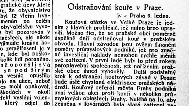 Zimn� Praha p�ed 100 lety �elila smogu