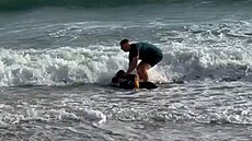 Fotbalista Antoine Semenyo podstoupil k�est na plá�i v Bournemouthu