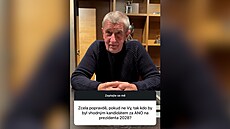 Stávající p�edseda vlády Andrej Babi� (ANO) u� o své kandidatu�e na prezidenta...