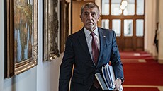 Premiér Andrej Babi� (ANO) p�ed zasedáním vlády, na které se mimo jiné bude...