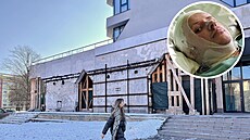 Ji�í Cmunt (ve vý�ezu) p�e�il po�ár v mostecké restauraci U Kojota. Plameny...