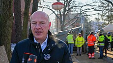 Berlínský primátor Kai Wegner na tiskové konferenci po blackoutu, který postihl...