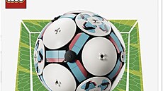 Fotbalový mí� z dílk� LEGO je navr�ený hlavn� jako výstavní model, ne jako...