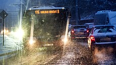 Sn�hové a mrazivé po�así v Praze. (9. ledna 2026)