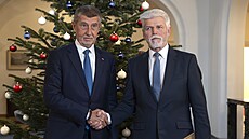 Na novoro�ní ob�d se se�li prezident Petr Pavel a premiér Andrej Babi� (ANO)....