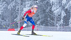 Tereza Voborníková b�í sprint v Oberhofu.
