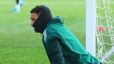 Branká� Bud�jovic Colin Andrew b�hem zimní p�ípravy.