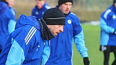 Kapitán �eských Bud�jovic Ji�í Skalák b�hem zimní p�ípravy.