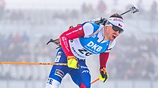 Michal Kr�má� b�hem sprintu v Oberhofu.