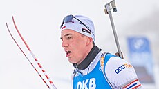 Joná� Mare�ek po dokon�ení sprintu v Oberhofu.