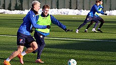 Ji�í Boula a David Planka (zleva) na prvním leto�ním trénink u fotbalist�...