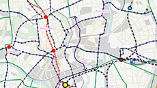 Brn�nská t�ída v návrhu územního plánu. Tato magistrála byla plánována od 60....