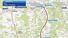 Severní úsek �ty�proudé silnice I/73 mezi dálnicí D35 a Svitávkou v délce 37...