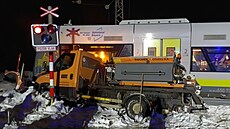 V Chebu se na �elezni�ním p�ejezdu srazil vlak se sypa�em. (3. ledna 2026)